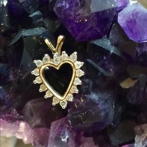 Diamond Heart Pendant 14kt Yellow Gold 1/4ct TDW